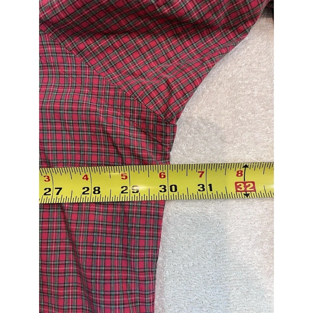 Polo Ralph Lauren Blake Sz XXL‎ Red Green Plaid Navy Pony Long Sleeve Oxford